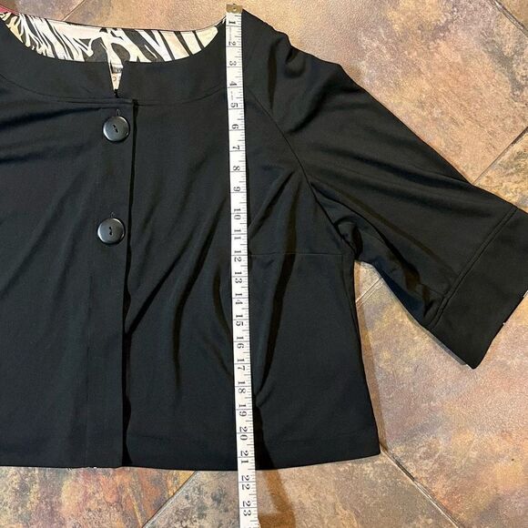 Studio 1 Dress Cardigan Cape Jacket Zebra Trim 20 W - Picture 6 of 11